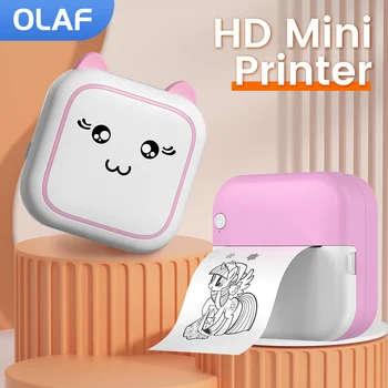 Olaf Mijav Mini Tiskalnik za Etikete Toplotno Prenosni Tiskalnik Nalepk Papir Inkless Brezžični Impresora Portátil 200dpi Android, IOS 57mm