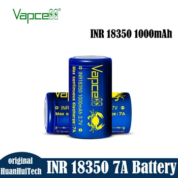 Original Vapcell INR 18350 1000mah Baterije 7A 3,7 V Odvajanje Visoko zmogljive Akumulatorske Litij Baterije Za Baterije