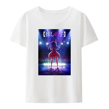 Oshi Št Ko Bombaža T-srajce OshinoKo Anime Stilu Ženska Oblačila Kawaii Oblačila za Ženske, Classic, Retro, Natisnjeni T-shirt Vrh Y2k