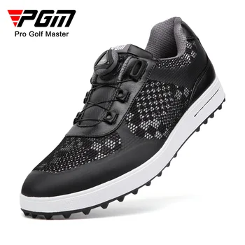 PGM Moški Čevlji za Golf Shoelaces Anti-strani Slip Nepremočljiva Moški Športni Čevlji Črne Superge XZ224