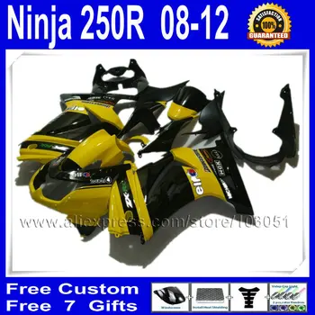 Po meri Oklep kompleti za motorno kolo Kawasaki ninja 250R 2008 2012 2013 ZX250R EX250 EX250R 08 09 10 11 13 nadgradnje fairings kit