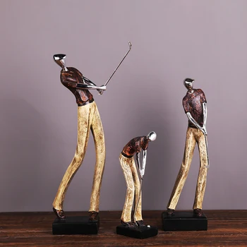 Povzetek Slog Golfist Figur Smolo Golf Igralec Ornament Hotel Klub Dekorativna Oprema Neo Sodobno Dekoracijo Doma