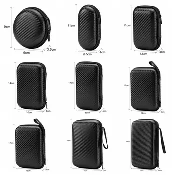 Prah-dokazilo Slušalke kovček Shockproof Neprepusten za Slušalke Vrečko za Shranjevanje Odpornost na Tlak odporne na Obrabo Potovanje
