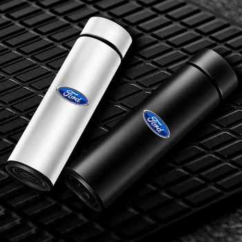 Prenosni Avto Smart Thermos Steklenico Z Prikaz Temperature Skodelico Kave Za Ford Focus Kuga Mondeo Fiesta MK7 Spremstvo Explorer Rob