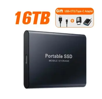 Prenosni pogonu SSD, 1TB/16TB Zunanje ssd Disk USB 3.0/ Trdi Disk, Visoka Hitrost pomnilniški Napravi Za Prenosni/Namizni/Telefon