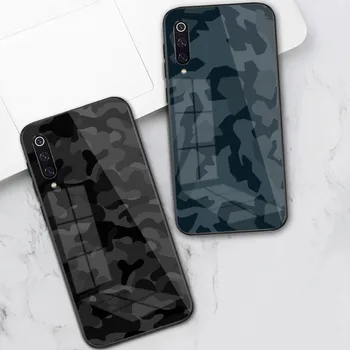 Prikrivanje Camo Vojaške Vojske Primeru Telefon Za Xiaomi 12 11T 10 9 Redmi Opomba 11 10 10 Pro Redmi 9 9A 8 Black PC Stekla Telefon Kritje