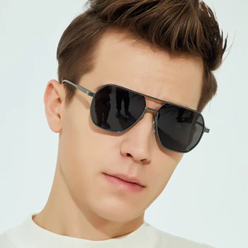 RBRARE Zlitine Kvadratnih sončna Očala Moške, Visoke Kakovosti Vintage Kovinski Okvir Vožnjo sončna Očala za Moške Retro Gafas De Sol Par Hombre