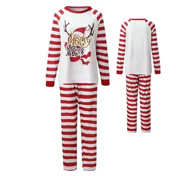 Rdeče Bele Proge Družino Oblačila Sklop Otrok Pajama Vesel Božič Družinski Ujemanje Pižame Določa Baby Fantje Oblačila