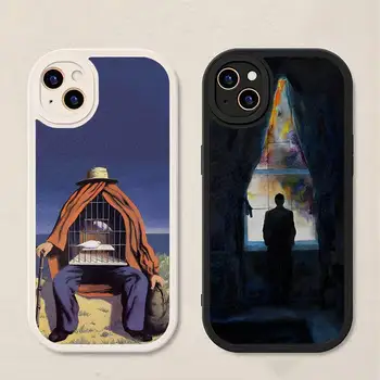 Rene Magritte Primeru Telefon Za IPhone 14 Pro Max 13 11 12 XR XS 7 8 Plus Jagnječje Silikonski Mehko Mobilnih Telefonov Coque