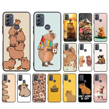 Risanka Capybara Primeru Telefon Za Moto G10 G20 G30 G100 G22 G41 G13 G23 G31 G32 G40 G60 E22 E20 E30 E40 E32 Robu 20 Lite 30Neo