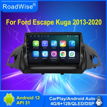 Roadwise 8+256 Android 12 avtoradio Za Ford Escape Kuga 2 2013 - 2020 Večpredstavnostna Carplay 4G Wifi GPS DVD-2 Din Autoradio Stereo
