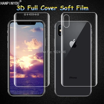 Screen Protector Za Apple iPhone X XS 6 6S 7 8 Plus HD Jasno 3D Ukrivljene Površine Polno Kritje Mehko JJEZA Film -Ne, Kaljeno Steklo