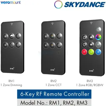 Skydance 6-Tipka 2,4 GHz RF Brezžični Daljinski upravljalnik 1 Območje Zatemnitev Nadzor RM1 RM3 za posamezne Barve RGB LED Trakovi Krmilnik