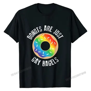 Smešno Krof Srajco, Samo Gay Bagels LGBTQ Ponos Mesec Darilo Top majice Vrhovi Tees Nove, ki Prihajajo Bombaž Priložnostne Osebno Moški
