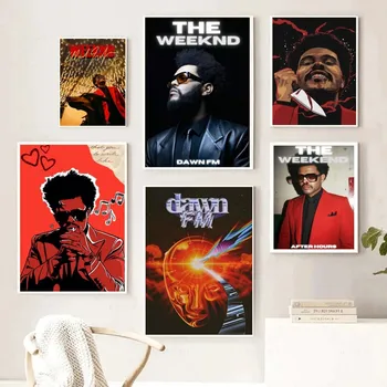 Sodobne Pop Pevka The Weeknd Plakat Na Steni Retro REDU, Računalnik, Album Nalepke Slikarstvo Wall Art Doma Dekor Za Spalnico Darilo