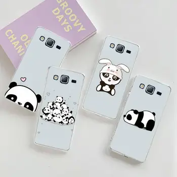 Srčkan panda bear živali Telefon Primeru Pregleden Za Samsung galaxy S opomba 23 52 22 20 21 51 71 12 50 10 30 fe ultra plus