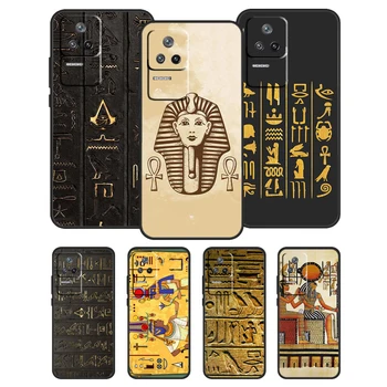 Stari Egipčanski Hieroglifi Primeru Za POCO X3 X4 Pro F4 GT M3 M4 F3 Kritje Za Xiaomi 12S Ultra 12 11T Pro Mi 11 Lite