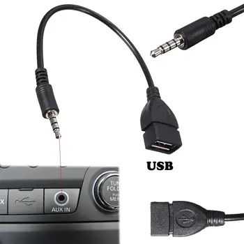 Stojalo Prenosni U disk, Vmesnik USB Priključek Avto Pretvornik Aux Kabel za Avdio Adapter