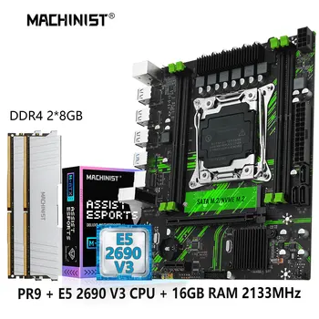 STROJNIK X99 PR9 Xeon Matično ploščo kit LGA 2011-3 Nastavite E5 2690 V3 CPU Procesor ECC DDR4 2*8GB RAM Pomnilnika usb3.0 NVME M. 2 M-ATX