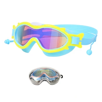 Strokovno Plavalna Očala za Otroke Plavati Očala Čepi Nepremočljiva Anti-fog UV Zaščito Nastavljiv Otroci Plavanje Očala