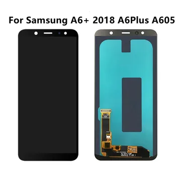 Super Amoled Za Samsung Galaxy A6+ 2018 A6Plus A605 A605FN LCD-Zaslon na Dotik, Za SamsungA6 A600FN LCD-Zaslon Zamenjati