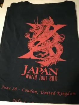 T-Shirt X Japonska World Tour 2011 Tee Mans Edinstveno Bombaž, Kratke Rokave O-Neck Majica S Kratkimi Rokavi Moški New Visoke Kakovosti Vrh Tee
