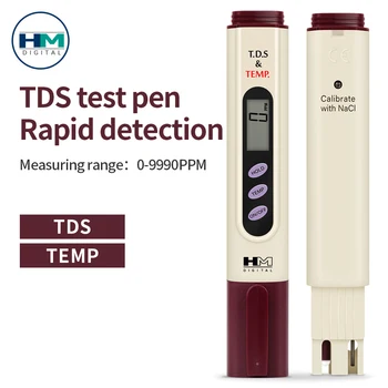 TDS Meter Pero Digitalni Tester Kakovost Vode 0-9990ppm Pitne Vode Analyzer Monitor Temp TDS Test Akvarij Hydroponics Bazeni