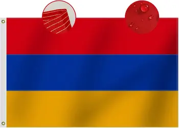 Težka Armenija Zastavo 3x5 Ft, Najdlje Trajajoče Oxford Najlon Šiv Letenje Konča|armenski Državne Zastave Decoratio