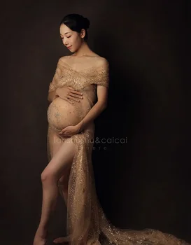 Til Porjavelost Seksi Porodniškega Fotografija Obleke Za Otroške Tuši Nosečnosti Maxi Obleke Dolgo Nosečnice Zaviti Fotografijo Ustrelil Prop