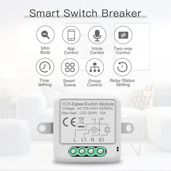 Tuya Stikalo Modul Wifi Zigbee DIY Smart Svetlobe Breaker 1 2 Banda 2 Način Nadzora Deluje z Alexa googlova Domača stran