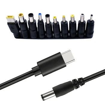 USB C Power Line UsbC TypeC toDC18.5-20V Converter za DC5.5x2.5 3.5x1.35 mm 4.0x1.7mm za WiFi Usmerjevalnik Zvočnik