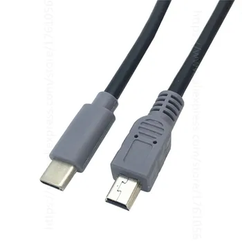 USB Tip C 3.1 Moški Mini USB 5 Pin B Moški Vtič Pretvornik OTG Vodi Podatkovni Kabel za Mobilne Macbook 25 cm / 1m 3 m