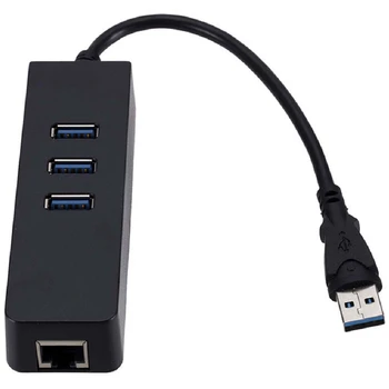 USB3.0 Gigabit Ethernet Adapter 3 Vrata USB Na priključek Rj45 Lan mrežno Kartico Za Mac Namizje
