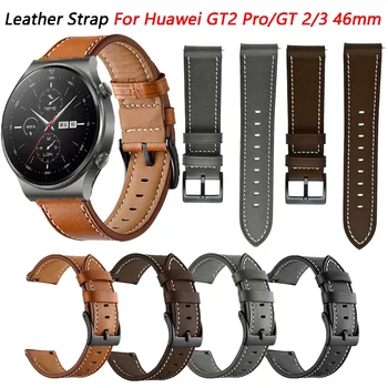 Usnje Watchband Za Huawei Watch GT 2/3 SE/Pro/2E/GT2/GT3 Pro 46mm Zapestnica 22 mm Pametno Gledati Zamenjava Razreda Correa Pasu