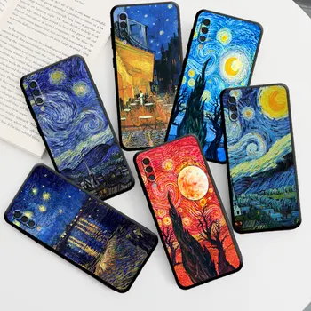 Van Gogh Zvezdnato nebo in umetnost Primeru Telefon za Samsung Galaxy A20 A51 A30 A70 A20e A20s A50 A71 A40 A10 A01 A03 A04 Silikonski Primerih