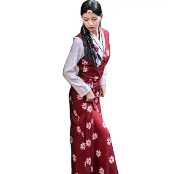 Vintage Tibera Qipao Elegantne Ženske Kopalke Azijskih Cvetlični Vzorec, Obleko Etnične Obleke Festival Stranka Vestidos