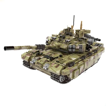 Vojska T90 Tankovsko Tank Tiger Gradniki Združljivih Tehničnih Klasični Vojaški Vojni Orožja Opeke Otrok Izobraževalne Boy Toy Darilo