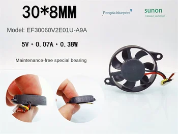 Vzpostavitev EF30060V2E01U-A9A krožne 3008 5V ZA 0,38 W izklop 3 CM cm hladilni ventilator.