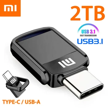 Xiaomi U Disk 2TB 1TB USB 3.1 Tip-C Vmesnik 128GB 256GB 512GB Mobilni Telefon, Računalnik, Medsebojnega Prenosa Prenosni USB Pomnilnik