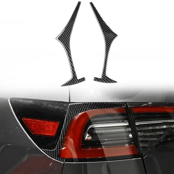 Za Tesla Model 3 Y Univerzalna Svetilka Glave Ogljikovih Vlaken Dekorativne Nalepke/2 Kosa