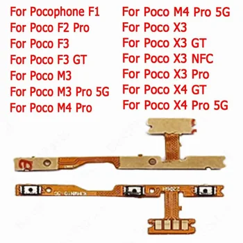 Za Xiaomi Poco Telefon X3 NFC X4 GT 5G F1 F2 F3 M3 M4 Pro Strani Gumb Preklopi Obsega Zamenjavo Tipka Vklop Izklop Flex Kabel