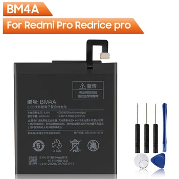 Zamenjava Baterije Telefona BM4A Za XiaoMi Redmi Pro Redrice pro BM4A Baterija za ponovno Polnjenje 4050mAh