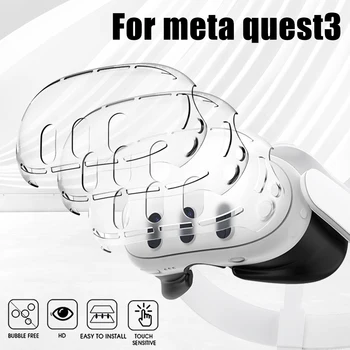 Zaščitni Lupini Primeru za Meta Quest 3 Jasno VR Slušalke Zaščitnik Pokrov Trdega PC Prednje Varstvo za Meta Quest 3 Pribor
