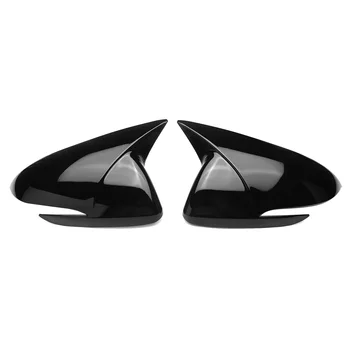 Črna Rog Stranska Vrata Rearview Mirror Kritje Trim Lupine Skp za Hyundai Elantra 2016-2019