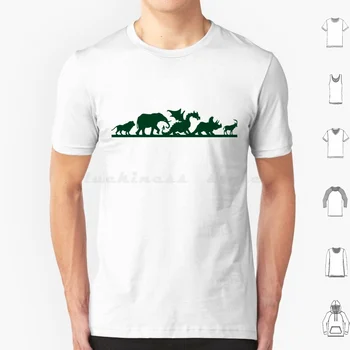 Živalsko Kraljestvo Zelena Majica 6Xl Bombaž Kul Tee Živalskega Kraljestva Svetu Wdw Walt Svetu Zmaj Lev Dinozaver Slon Logotip